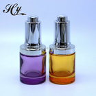 Portable 20ml 30ml 50ml Serum Essential Oil Dropper Bottles With UV Plating Cap